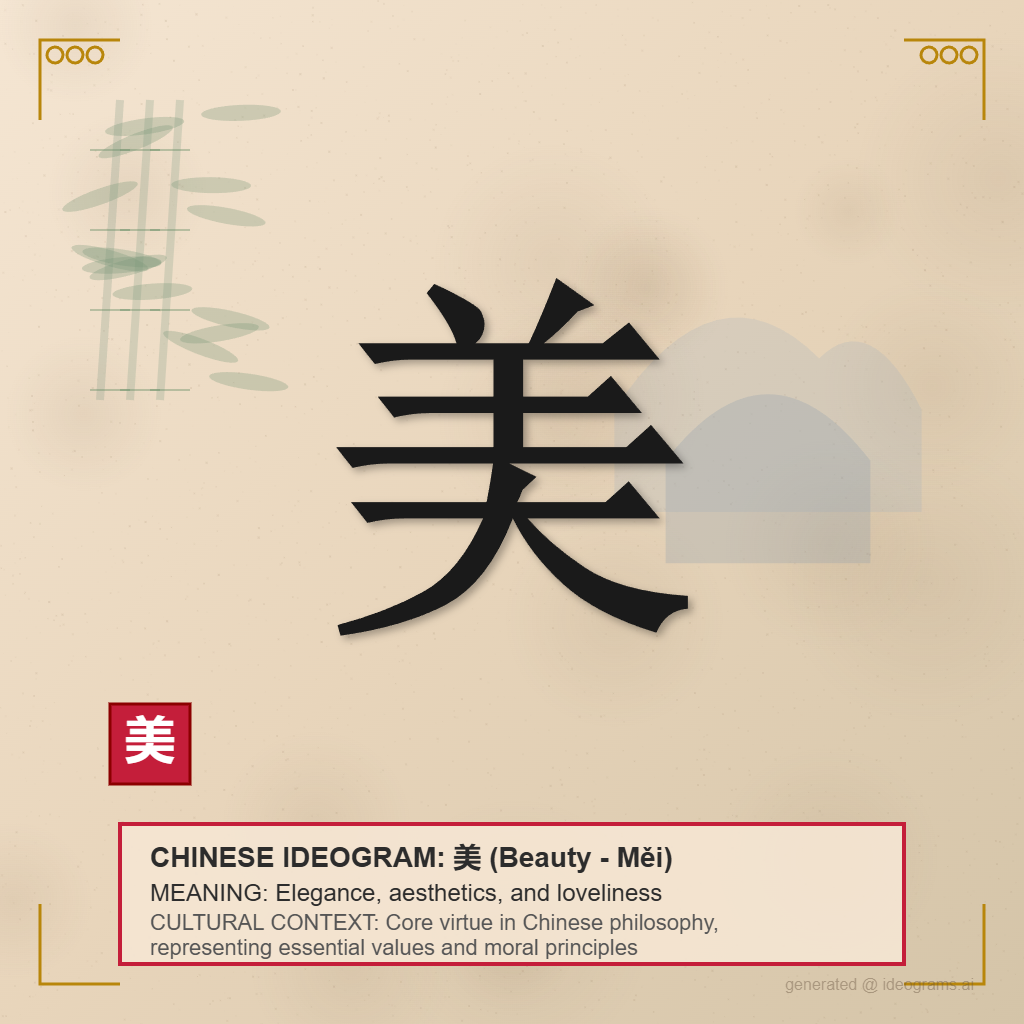 Chinese Ideogram for Beauty (美)