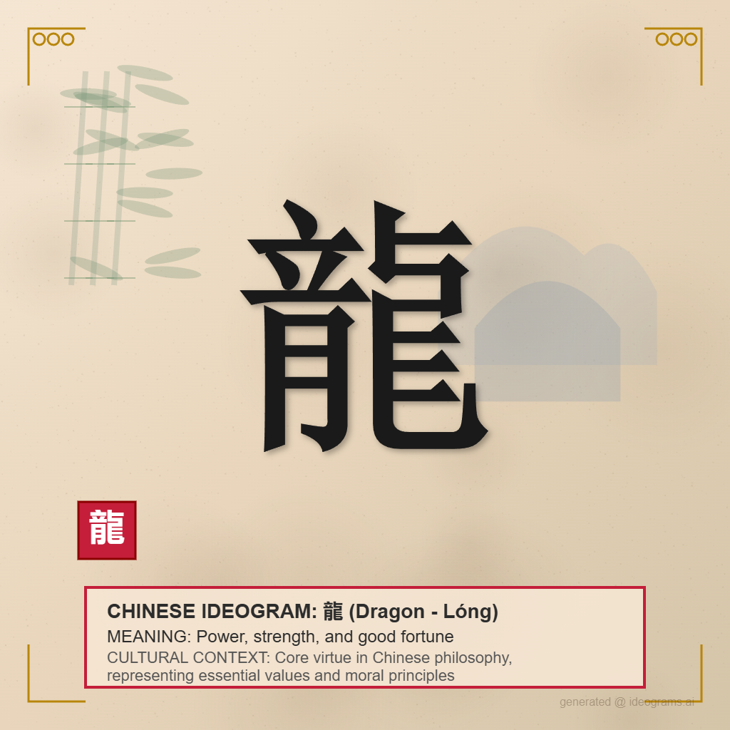 Chinese Ideogram for Dragon (龍)